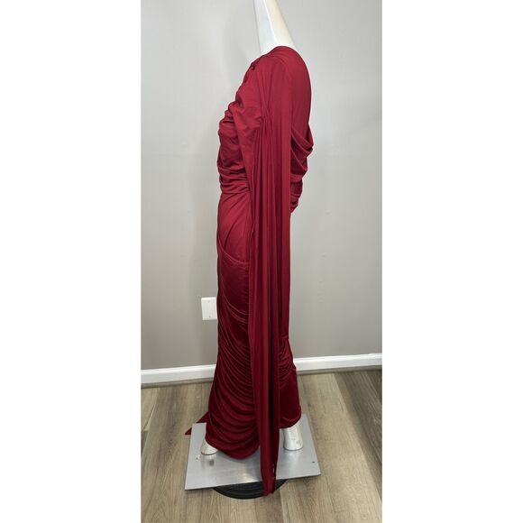 ANDREA IYAMAH TURI DRESS BURGUNDY SIZE XL $370 - Picture 7 of 12